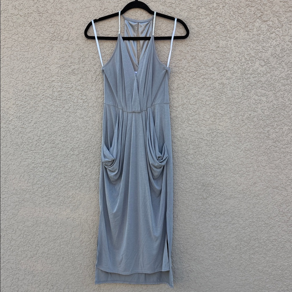 BCBGeneration Silver Backless Dress - image 1